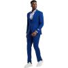 imageSTACY ADAMS Mens Classic 3Piece Suit  Sharp Tailored Jacket Sleek Vest and Modern SlimFit TrousersIndigo Blue