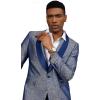 imageSTACY ADAMS Mens Classic Modern Blazer Jacket  Slim Fit Paisley with Satin Shawl Lapel Tailored Jacket OnlyRoyal Blue