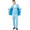 imageSTACY ADAMS Mens Sleek 3Piece Suit  Slim Fit Tailored Jacket Vest and SlimFit TrousersAqua