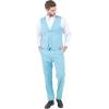 imageSTACY ADAMS Mens Sleek 3Piece Suit  Slim Fit Tailored Jacket Vest and SlimFit TrousersAqua