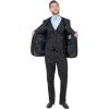 imageSTACY ADAMS Mens Sleek 3Piece Suit  Slim Fit Tailored Jacket Vest and SlimFit TrousersBlack