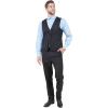 imageSTACY ADAMS Mens Sleek 3Piece Suit  Slim Fit Tailored Jacket Vest and SlimFit TrousersBlack