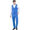 imageSTACY ADAMS Mens Sleek 3Piece Suit  Slim Fit Tailored Jacket Vest and SlimFit TrousersBlue