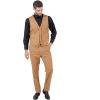 imageSTACY ADAMS Mens Sleek 3Piece Suit  Slim Fit Tailored Jacket Vest and SlimFit TrousersCoffee Brown