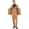 imageSTACY ADAMS Mens Sleek 3Piece Suit  Slim Fit Tailored Jacket Vest and SlimFit TrousersCoffee Brown