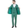 imageSTACY ADAMS Mens Sleek 3Piece Suit  Slim Fit Tailored Jacket Vest and SlimFit TrousersGreen
