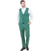 imageSTACY ADAMS Mens Sleek 3Piece Suit  Slim Fit Tailored Jacket Vest and SlimFit TrousersGreen