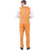 imageSTACY ADAMS Mens Sleek 3Piece Suit  Slim Fit Tailored Jacket Vest and SlimFit TrousersOrange