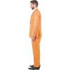 imageSTACY ADAMS Mens Sleek 3Piece Suit  Slim Fit Tailored Jacket Vest and SlimFit TrousersOrange