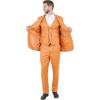 imageSTACY ADAMS Mens Sleek 3Piece Suit  Slim Fit Tailored Jacket Vest and SlimFit TrousersOrange