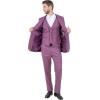 imageSTACY ADAMS Mens Sleek 3Piece Suit  Slim Fit Tailored Jacket Vest and SlimFit TrousersPurple