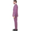 imageSTACY ADAMS Mens Sleek 3Piece Suit  Slim Fit Tailored Jacket Vest and SlimFit TrousersPurple