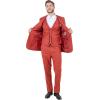 imageSTACY ADAMS Mens Sleek 3Piece Suit  Slim Fit Tailored Jacket Vest and SlimFit TrousersRust
