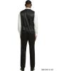 imageSTACY ADAMS Mens Sleek Modern 3Piece Suit  Slim Fit Paisley Satin Design Tailored Jacket with Solid Satin Vest ampamp TrousersBlack
