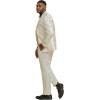 imageSTACY ADAMS Mens Sleek Modern 3Piece Suit  Slim Fit Paisley Satin Design Tailored Jacket with Solid Satin Vest ampamp TrousersIvory