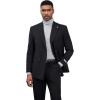 imageSTACY ADAMS Suits 3pc Suit SetDouble Breasted Jacket Vest and Dress PantsHybridFit SuitsBlack