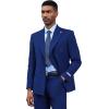 imageSTACY ADAMS Suits 3pc Suit SetDouble Breasted Jacket Vest and Dress PantsHybridFit SuitsIndigo