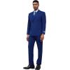imageSTACY ADAMS Suits 3pc Suit SetDouble Breasted Jacket Vest and Dress PantsHybridFit SuitsIndigo