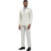 imageSTACY ADAMS Suits 3pc Suit SetDouble Breasted Jacket Vest and Dress PantsHybridFit SuitsIvory