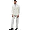 imageSTACY ADAMS Suits 3pc Suit SetDouble Breasted Jacket Vest and Dress PantsHybridFit SuitsIvory