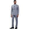 imageSTACY ADAMS Suits 3pc Suit SetDouble Breasted Jacket Vest and Dress PantsHybridFit SuitsMedium Grey