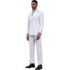 imageSTACY ADAMS Suits 3pc Suit SetDouble Breasted Jacket Vest and Dress PantsHybridFit SuitsWhite