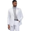 imageSTACY ADAMS Suits 3pc Suit SetDouble Breasted Jacket Vest and Dress PantsHybridFit SuitsWhite