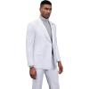 imageSTACY ADAMS Suits 3pc Suit SetDouble Breasted Jacket Vest and Dress PantsHybridFit SuitsWhite