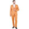 imageSTACY ADAMS Mens Sleek 3Piece Suit  Slim Fit Tailored Jacket Vest and SlimFit TrousersOrange