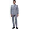 imageSTACY ADAMS Suits 3pc Suit SetDouble Breasted Jacket Vest and Dress PantsHybridFit SuitsMedium Grey