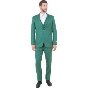imageSTACY ADAMS Mens Sleek 3Piece Suit  Slim Fit Tailored Jacket Vest and SlimFit TrousersGreen