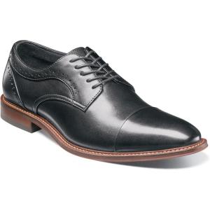 imageStacy Adams Mens Maddox Cap Toe OxfordBlack Polished