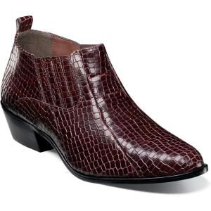 imageSTACY ADAMS Mens Sandoval Heeled Ankle BootBurgundy