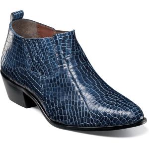 imageSTACY ADAMS Mens Sandoval Heeled Ankle BootNavy