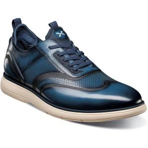 imageStacy Adams Mens Edgewood Wingtip Elastic Lace OxfordBlue