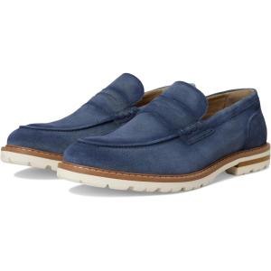 imageStacy Adams Mens Hopkins Penny Slip On Loafer Navy Suede 11