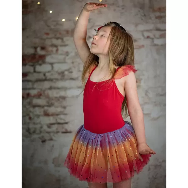 Zaclotre Girls Ballet Tutu Leotard Criss Cross Strap Back Flutter Sleeve Ballerina Outfit Sparkly Dance Dress for ToddlerRed