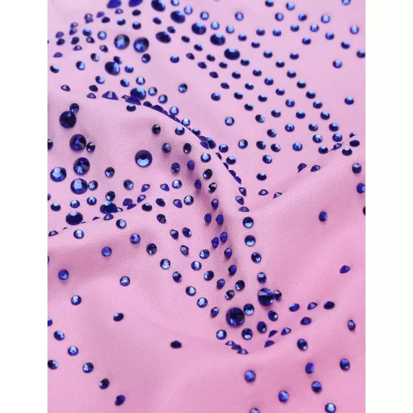 Zaclotre Kid Girls Gymnastic Leotard Long Sleeve Color Gradient Sparkly Ballet Dance One Piece OutfitPink