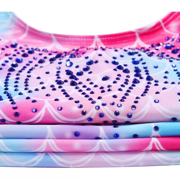 Zaclotre Kid Girls Gymnastic Leotard Sparkly Shiny Diamond Ballet Dance One Piece OutfitShiny Mermaid