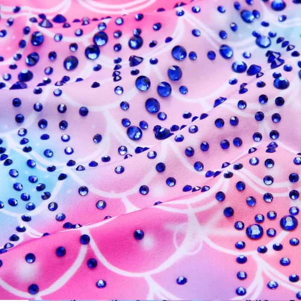 Zaclotre Kid Girls Gymnastic Leotard Sparkly Shiny Diamond Ballet Dance One Piece OutfitShiny Mermaid