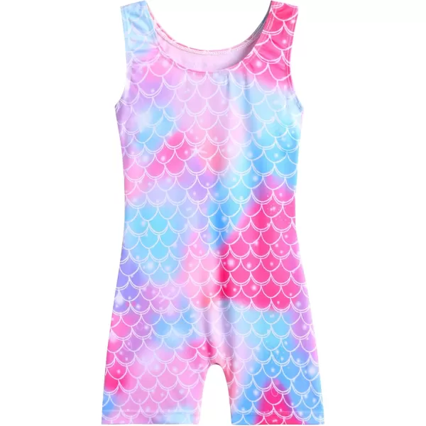 Zaclotre Kid Girls Gymnastic Leotard Sparkly Shiny Diamond Ballet Dance One Piece OutfitShiny Mermaid