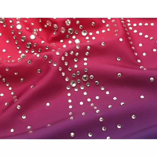 Zaclotre Kid Girls Gymnastic Leotard Sparkly Shiny Diamond Ballet Dance One Piece OutfitShiny Purple Gradient