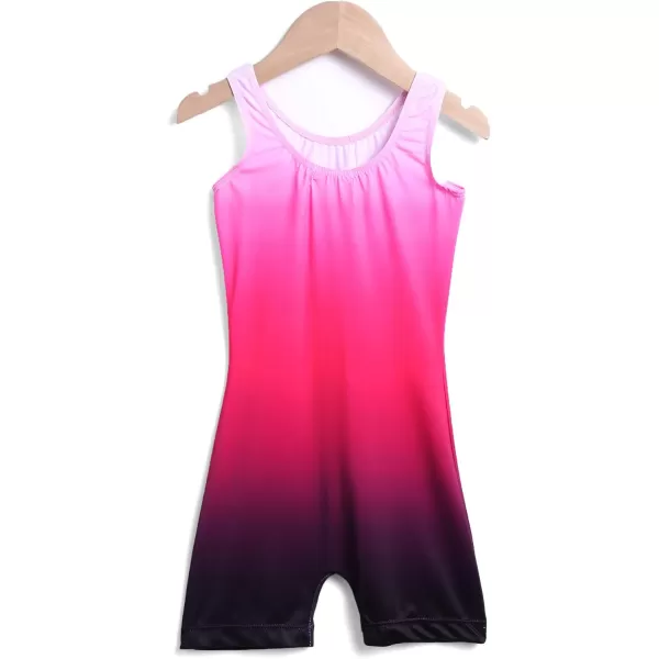 Zaclotre Kid Girls Gymnastic Leotard Sparkly Shiny Diamond Ballet Dance One Piece OutfitShiny Rose Red
