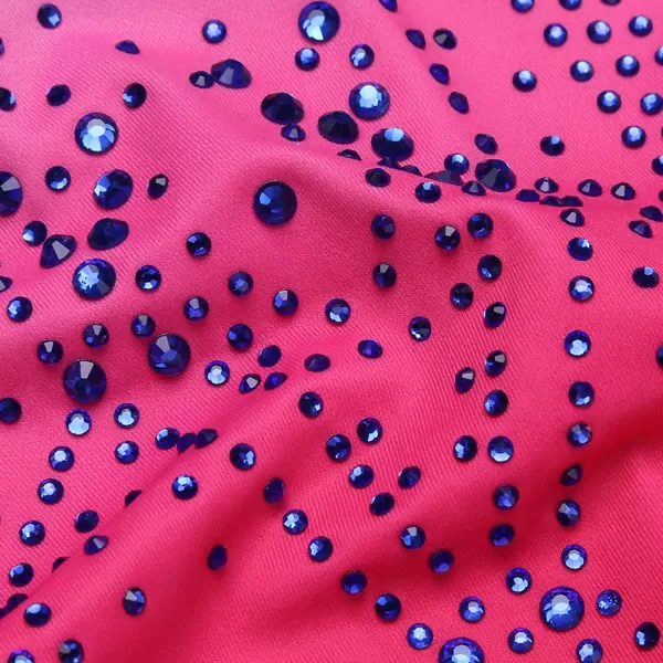 Zaclotre Kid Girls Gymnastic Leotard Sparkly Shiny Diamond Ballet Dance One Piece OutfitShiny Rose Red