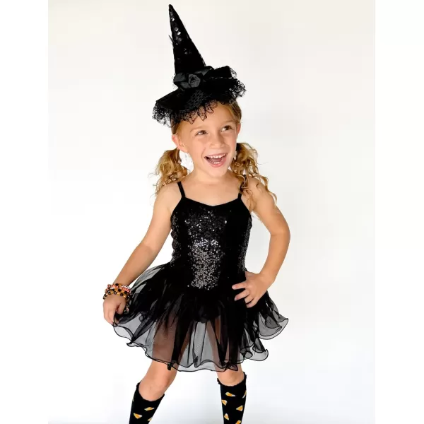 Zaclotre Little Girls Sequin Leotard Sparkly Strap Ballet Leotards Tutu Dress Ballerina Outfit Dance Costume for KidsBlack