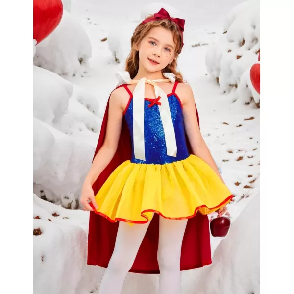 Zaclotre Little Girls Sequin Leotard Sparkly Strap Ballet Leotards Tutu Dress Ballerina Outfit Dance Costume for KidsBlue Yellow