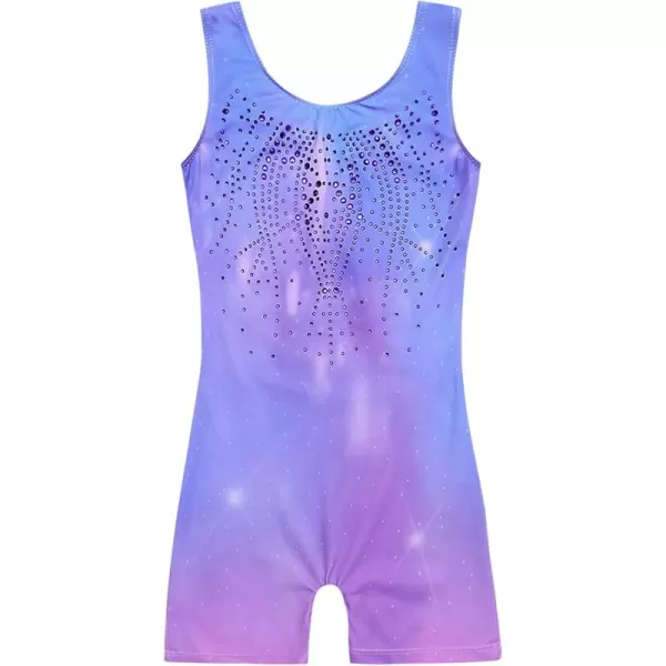 Zaclotre Kid Girls Gymnastic Leotard Sparkly Shiny Diamond Ballet Dance One Piece OutfitShiny Multicolor
