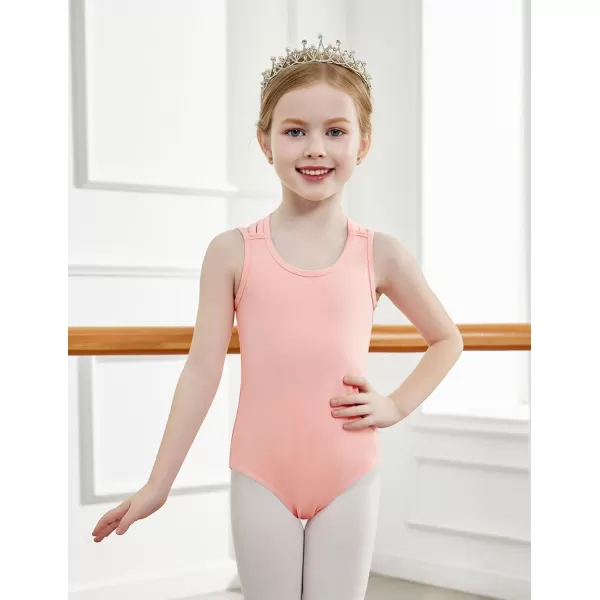 Zaclotre Ballet Leotard for Girls Crisscross Straps Gymnastic Outfits Hollow Back Dance LeotardsPink