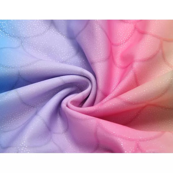 Zaclotre Girls Ballet Leotards Ruffle Sleeve Sparkle Dance Leotard Toddler Ballerina Dress OutfitsRainbow Mermaid