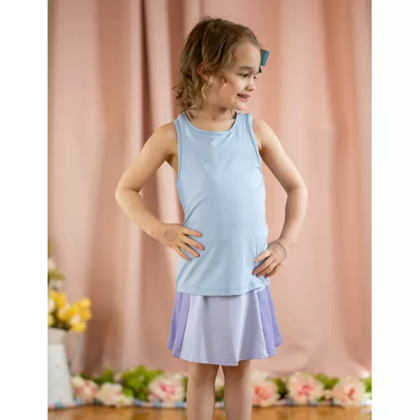 Zaclotre Girls Cross Back Hollow Tank Tops for Sports Workout Racerback Sleeveless Athletic ShirtsBlue